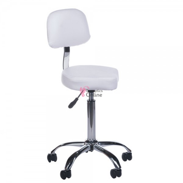 Scaun pentru salon cu spatar model BT 7268 alb